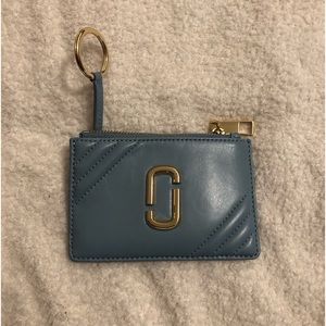 THE GLAM SHOT TOP ZIP MULTI WALLET by Marc Jacobs in Stone Blue - new w/o tags